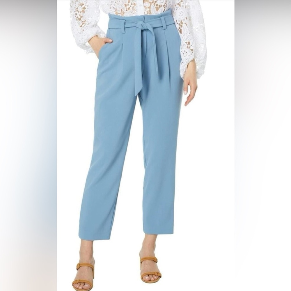 Vince Camuto Tailored Belted Straight Leg Pants in Blue Shadow size 18W nwt
